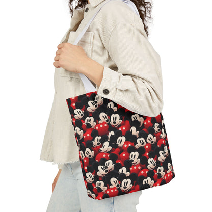 Mickey Mouse Canvas Tote — Retro Cartoon Character Allover Print