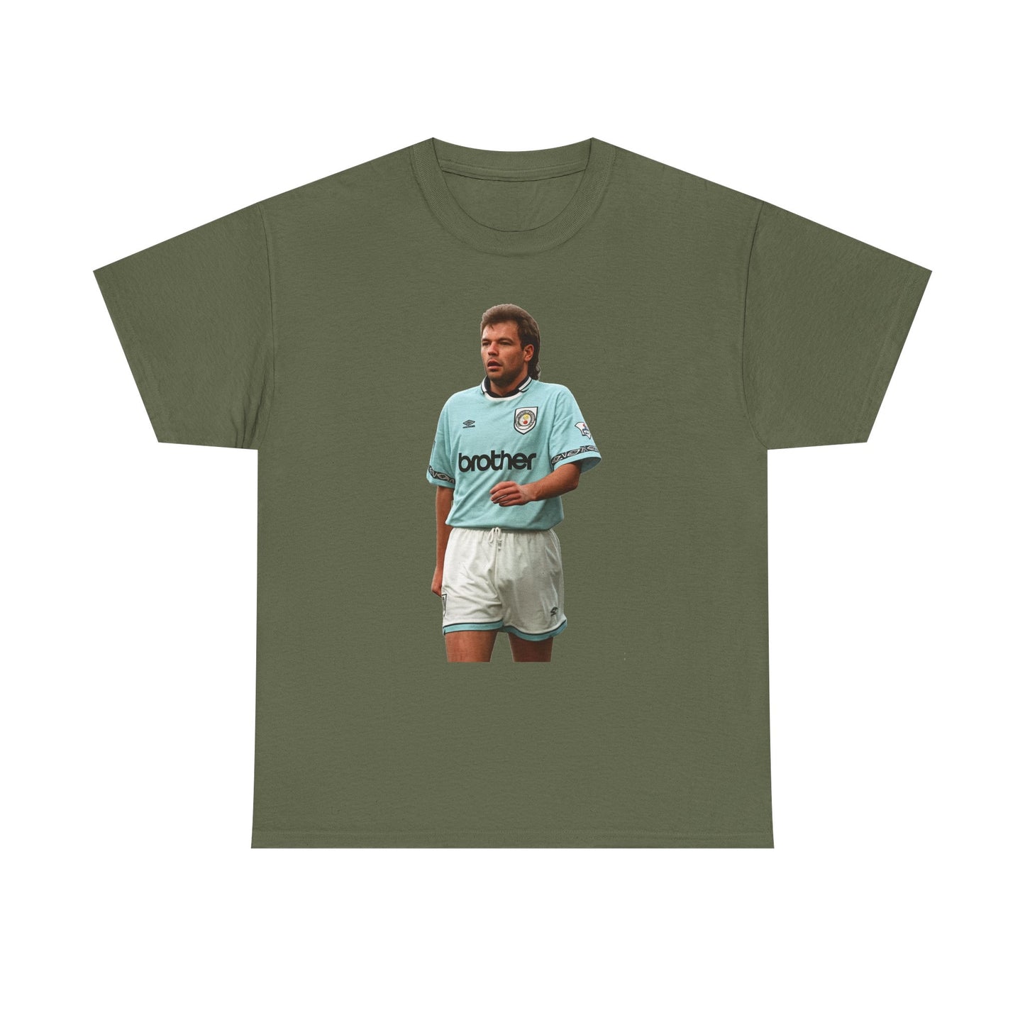 Uwe Rosler Manchester City Legend Graphic Tee - Retro Football Kit Print
