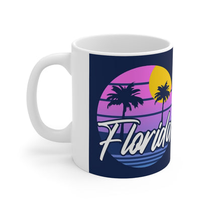 Florida Retro Sunset Coffee Mug - 11oz & 15oz Ceramic