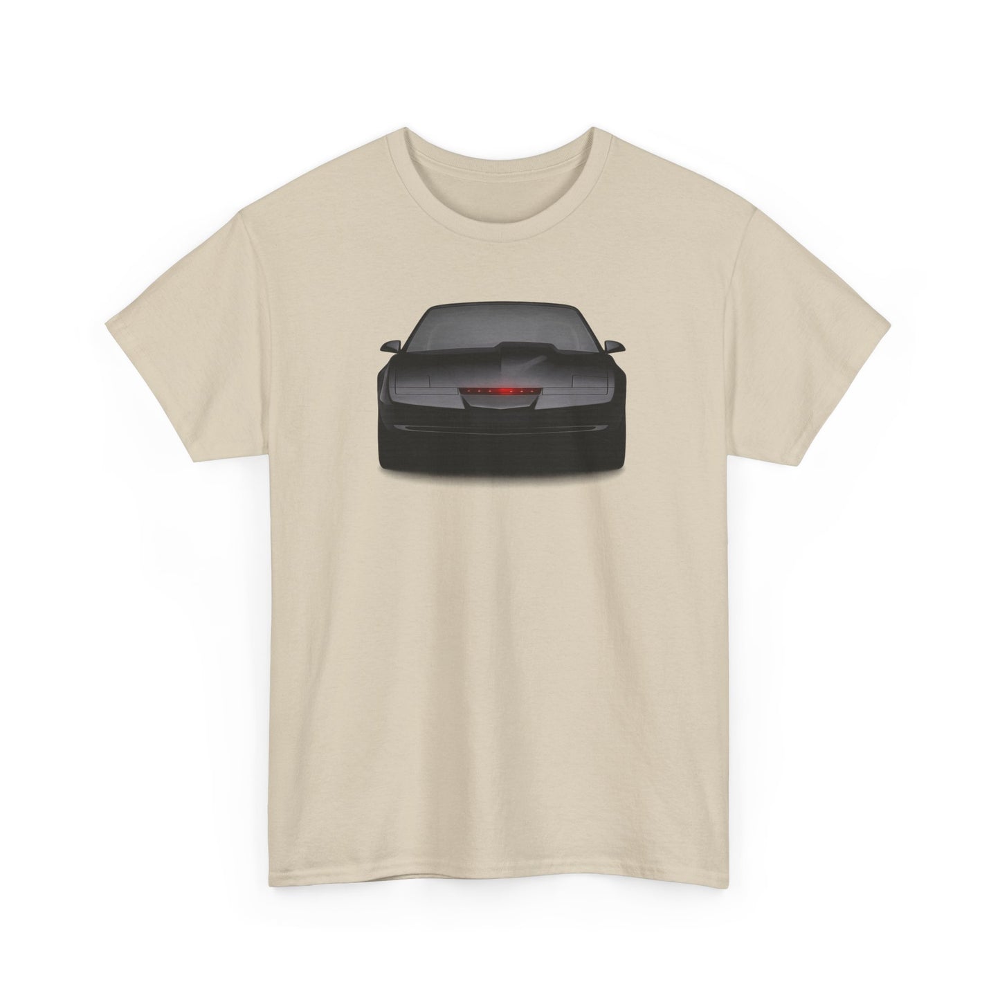 KITT-Inspired Retro Sports Car Tee — Front View Knight Rider Car Graphic Shirt
