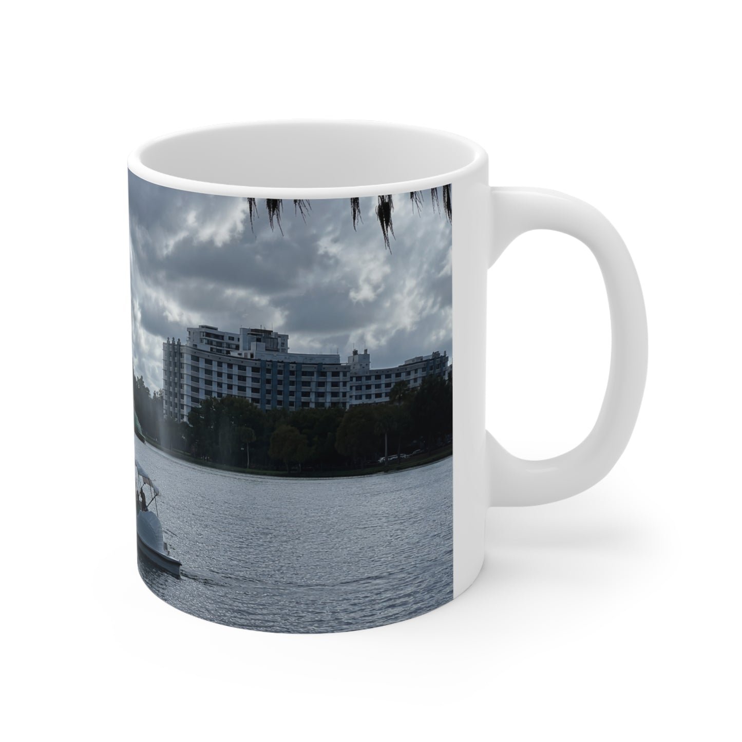 Lake Eola Orlando Swan Paddle Boat Lake Ceramic Coffee Mug — 11oz & 15oz Scenic Photo Mug