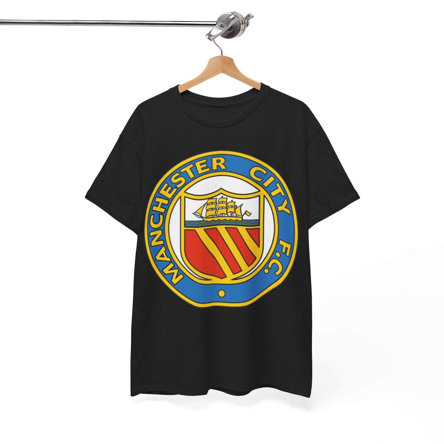 Manchester City Football Club Retro Crest T-Shirt - Retro Soccer Fan Tee