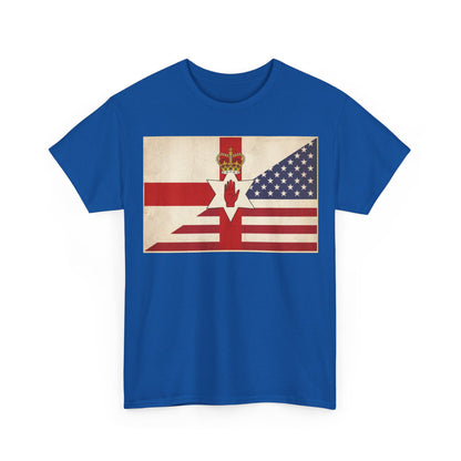 Northern Ireland + American Flag Tee — Vintage Graphic Shirt