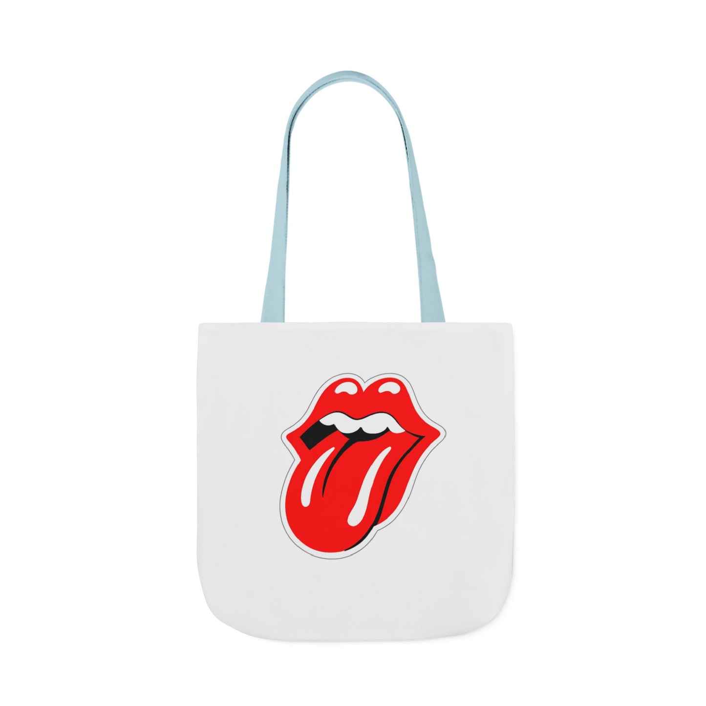 Rock & Roll Tongue Canvas Tote Bag — Retro Lip Graphic