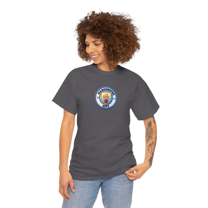 Manchester City Crest Unofficial 3D T-Shirt — Minimal Soccer Logo Tee