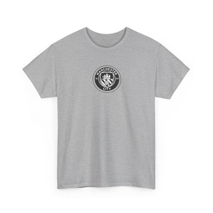 Man City Unofficial T-Shirt — Vintage Crest Logo Tee (Small Chest Emblem)