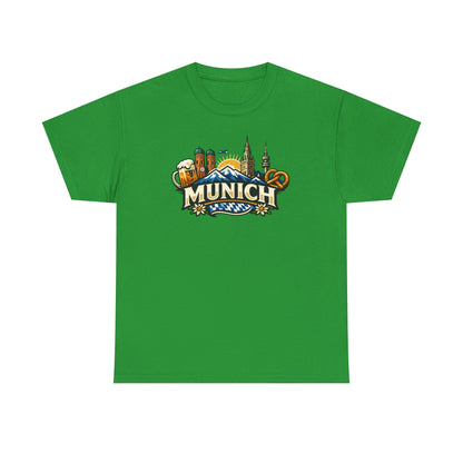 Munich Souvenir T‑Shirt — Oktoberfest Beer & Pretzel Graphic Tee