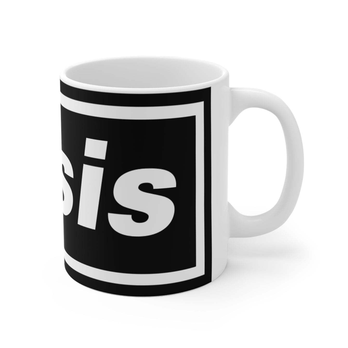 Oasis Logo Ceramic Coffee Mug — 11oz & 15oz Black Branded Coffee Cup