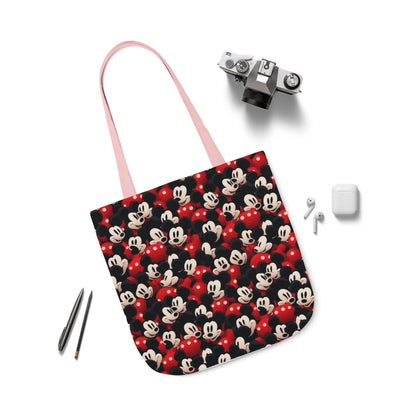 Mickey Mouse Canvas Tote — Retro Cartoon Character Allover Print
