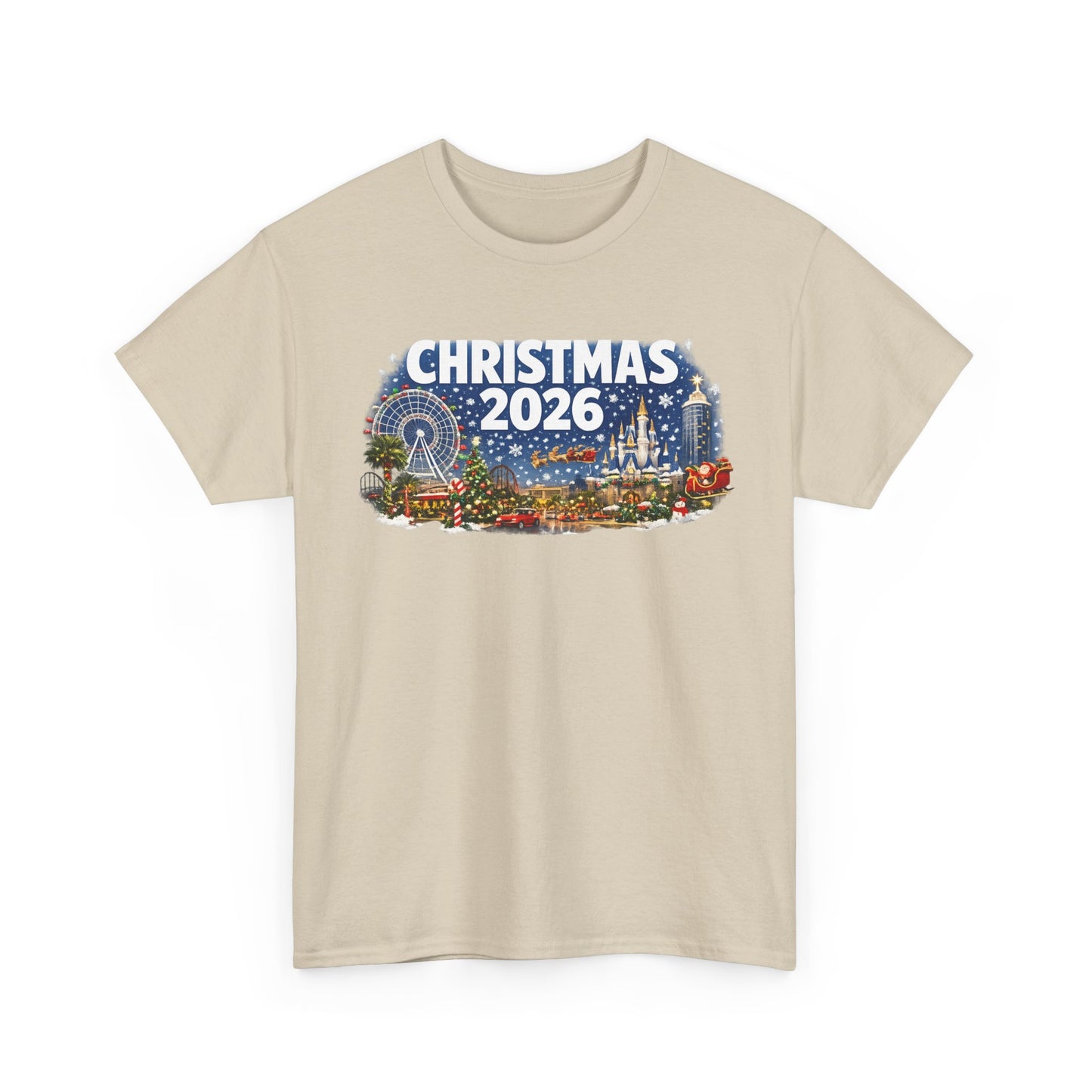 Christmas 2026 Holiday Tee — Festive Winter Village Graphic T-Shirt