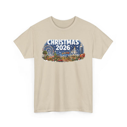 Christmas 2026 Holiday Tee — Festive Winter Village Graphic T-Shirt