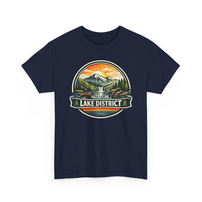 Lake District Graphic Tee — Scenic Mountain & Lake Camping Shirt