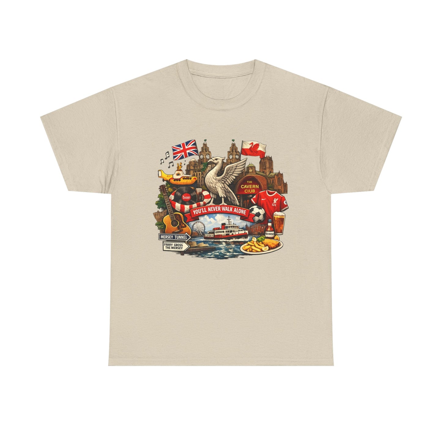 Liverpool Landmarks & You'll Never Walk Alone T-Shirt