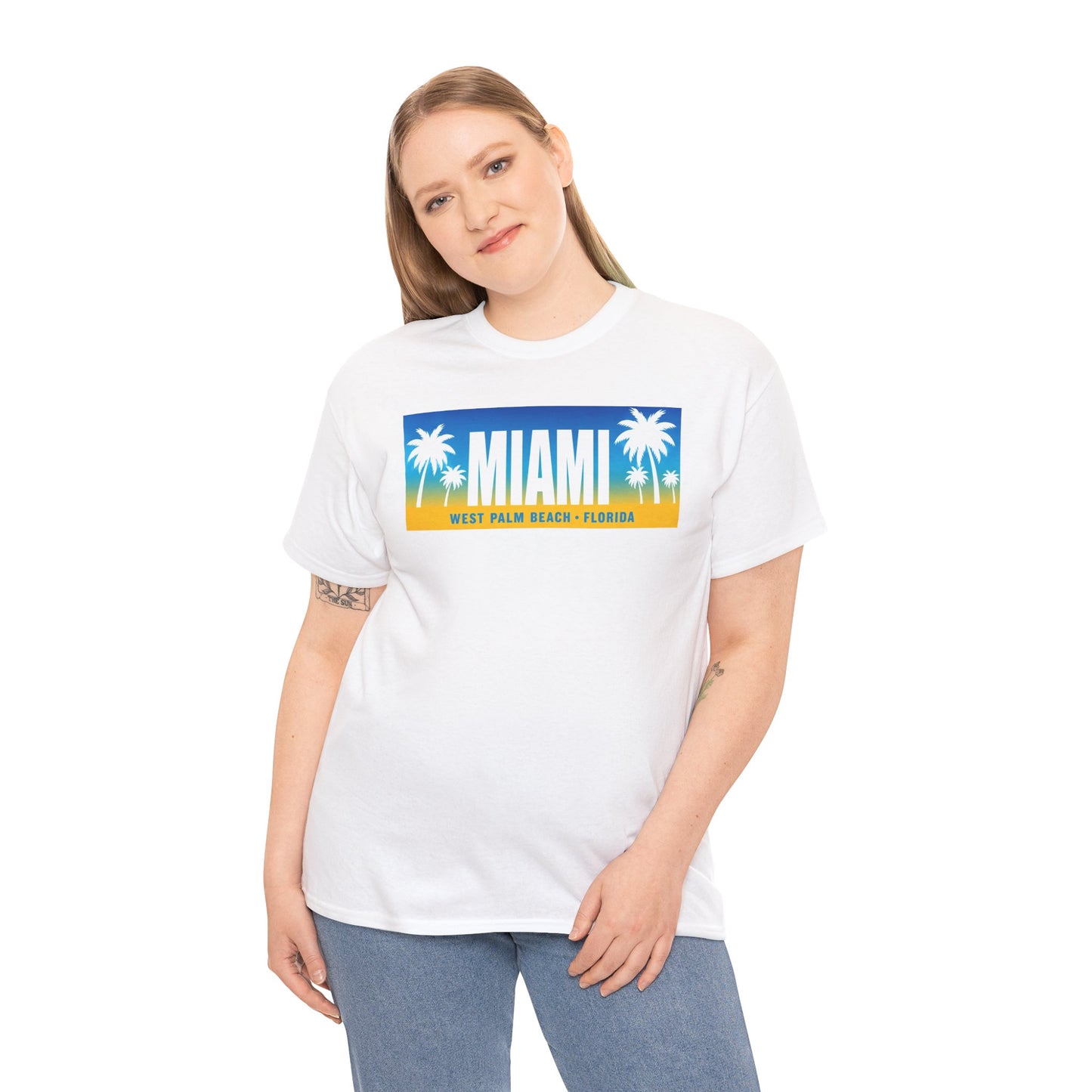 Miami West Palm Beach Vintage Tee — "MIAMI" Beach Palm Trees T‑Shirt