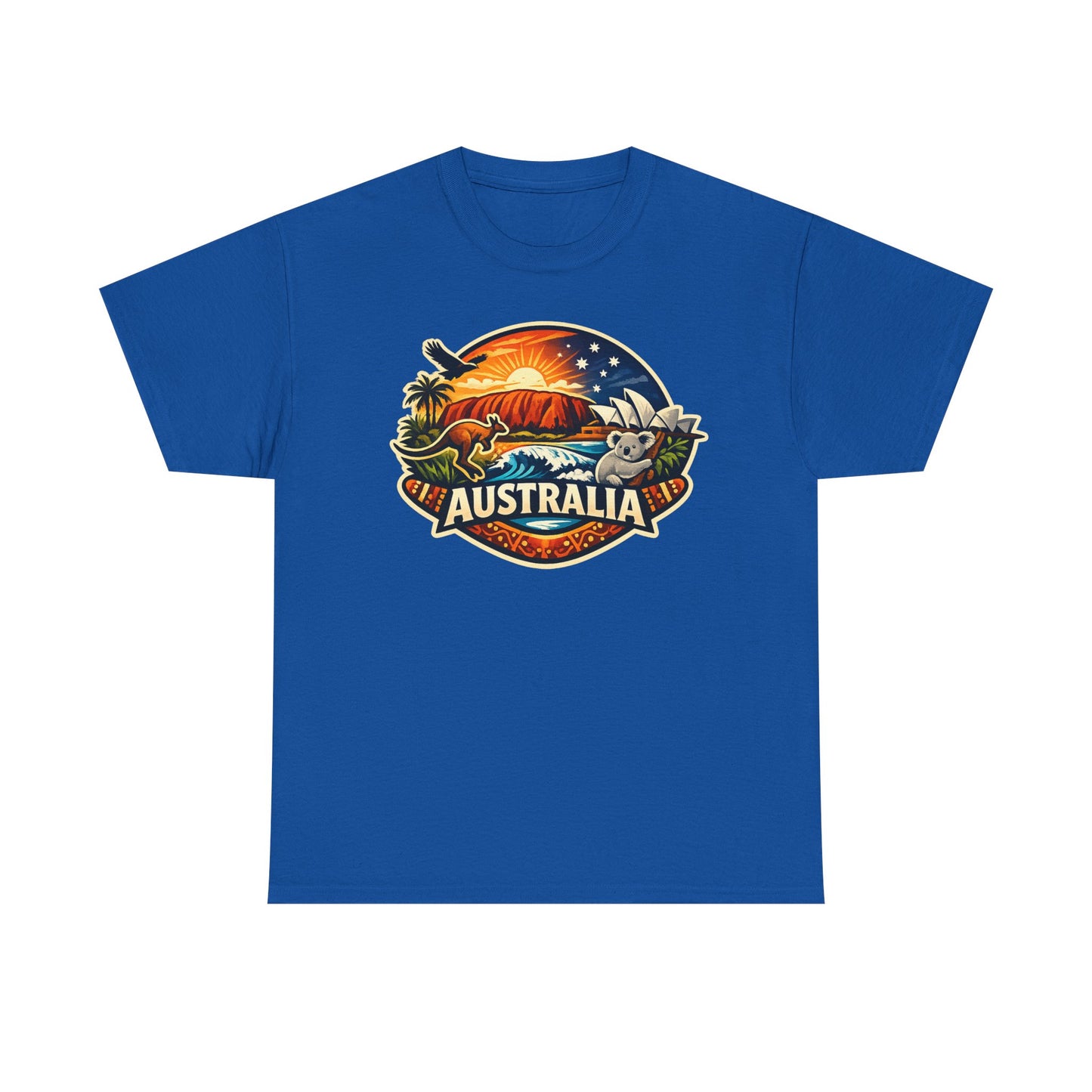 Australia Sunset Vintage Tee — Kangaroo & Surf Badge