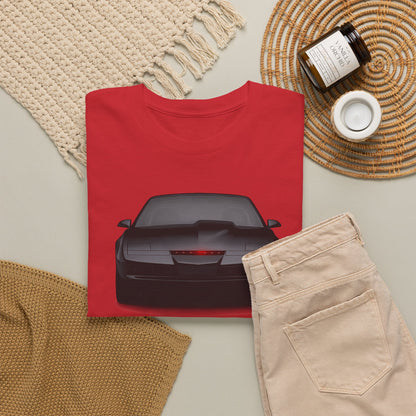 KITT-Inspired Retro Sports Car Tee — Front View Knight Rider Car Graphic Shirt