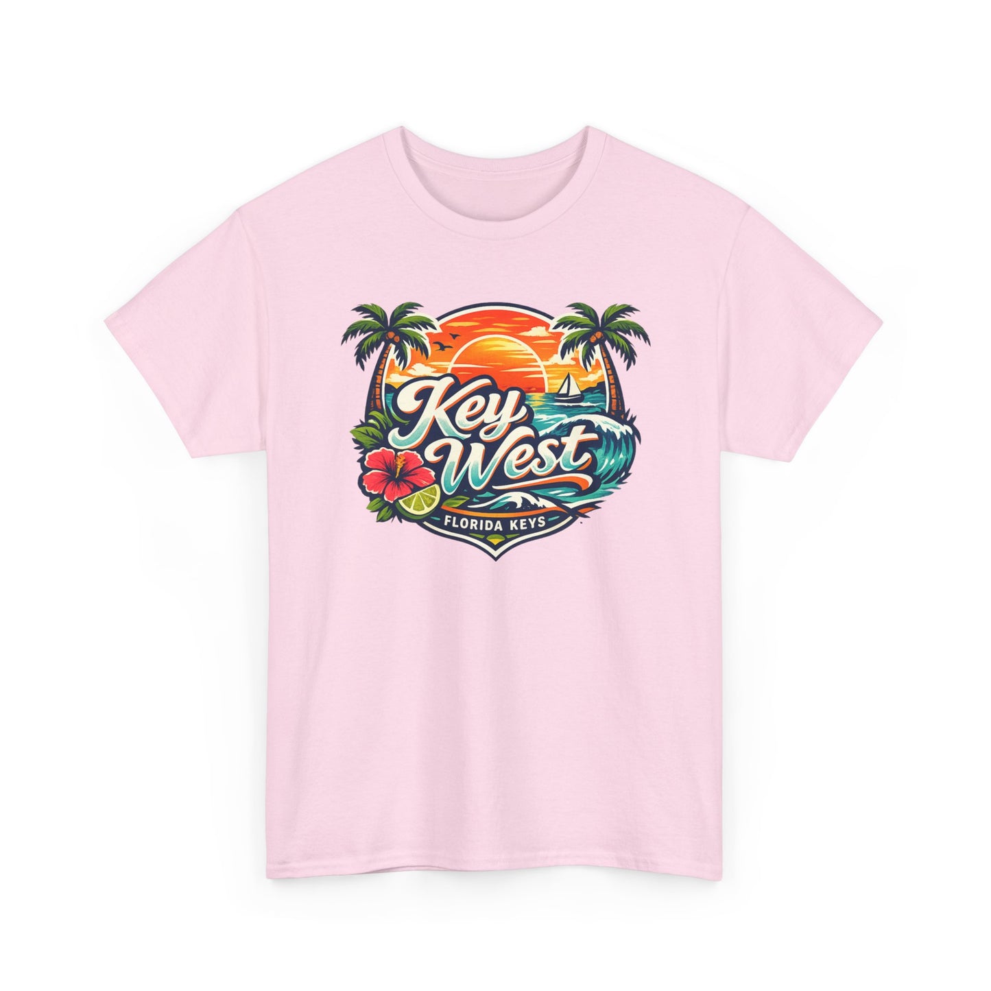 Key West Florida Keys T‑Shirt — Tropical Sunset Palm Beach Souvenir Tee