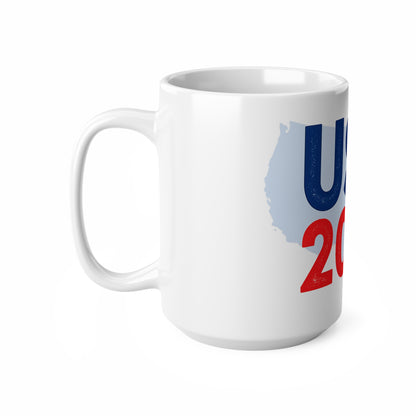 USA 2026 Ceramic Coffee Mug — Patriotic Red & Blue 11oz/15oz