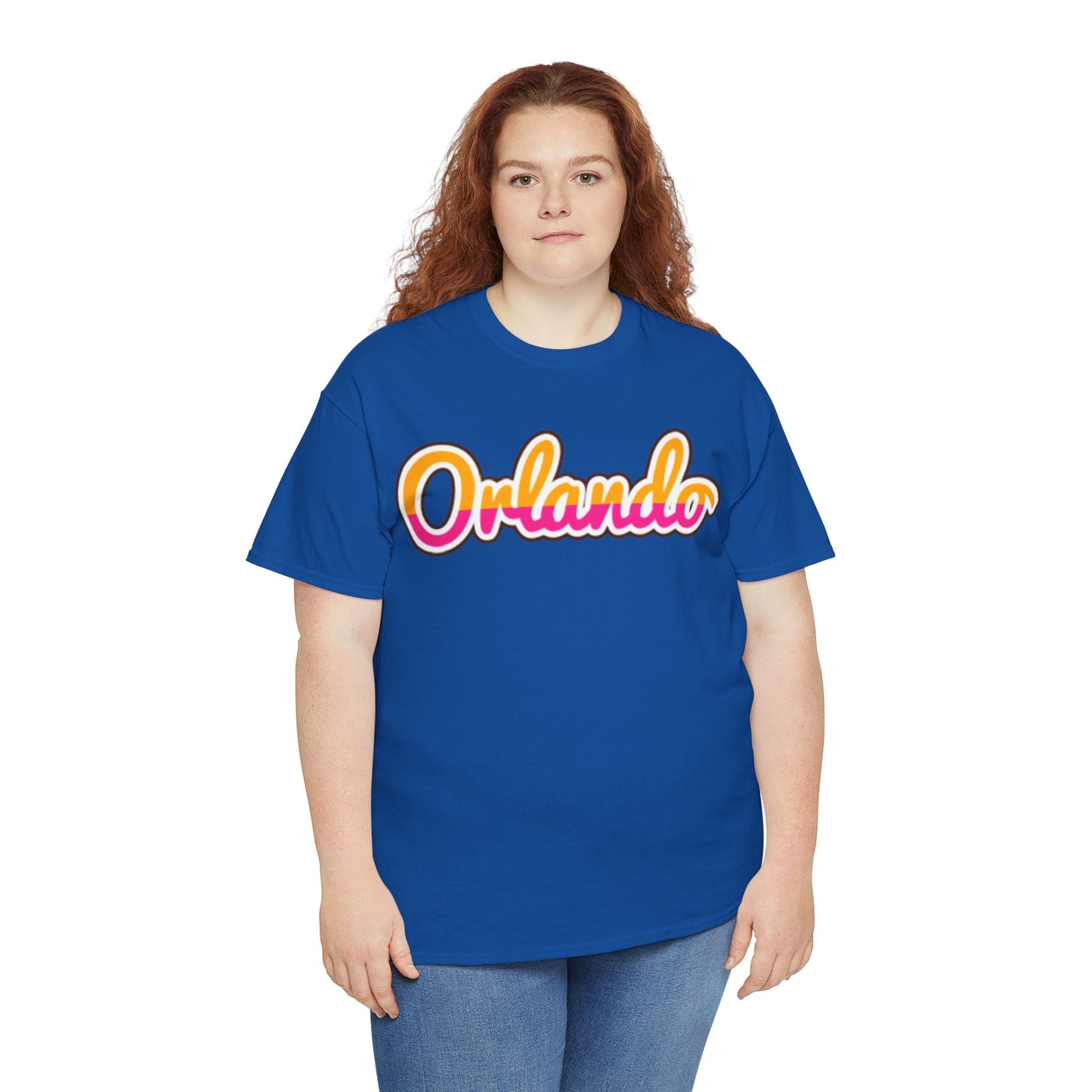 Orlando Retro Script Tee — Vintage Sunset City Souvenir Shirt