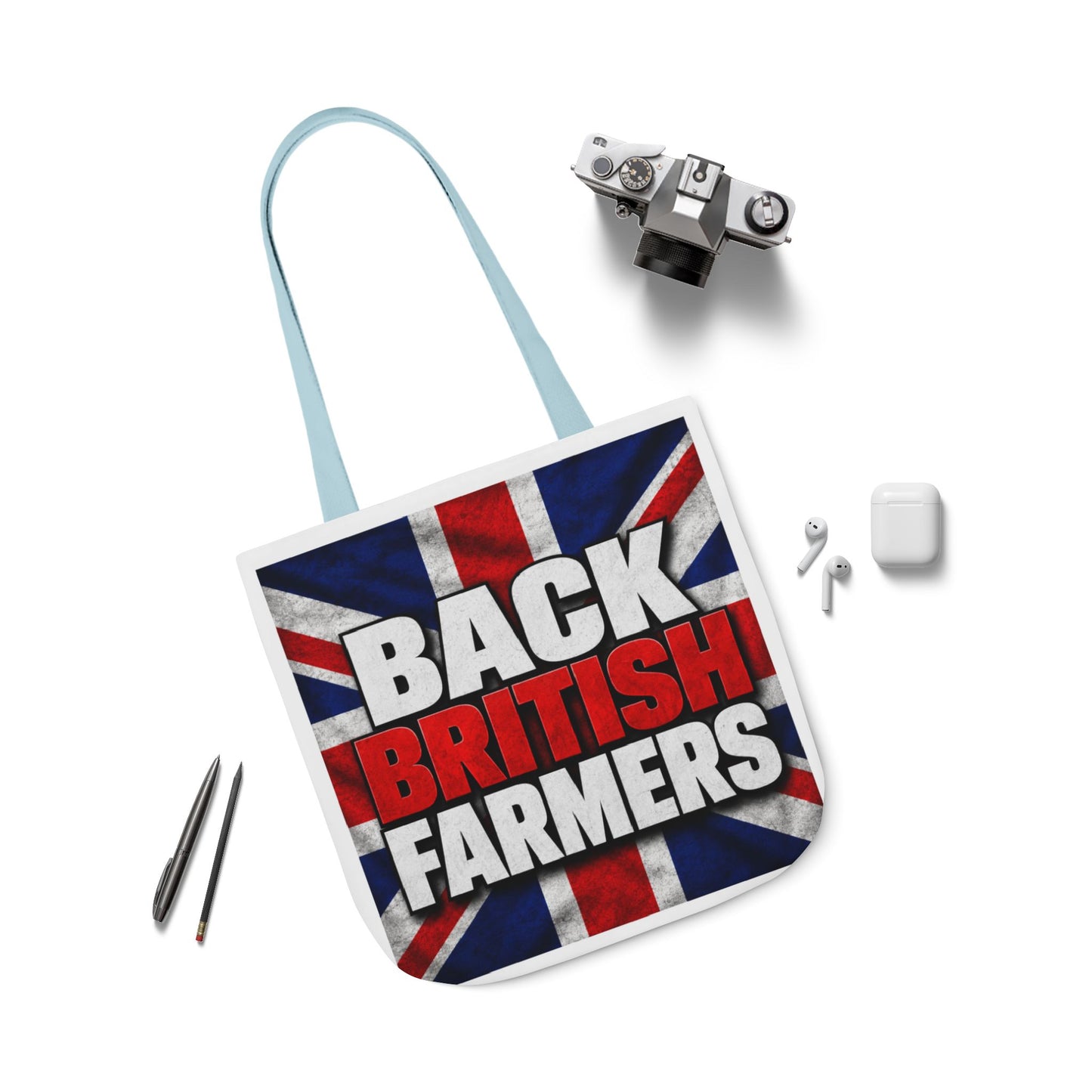 Back British Farmers Canvas Tote Bag — Union Jack Farming Support Tote