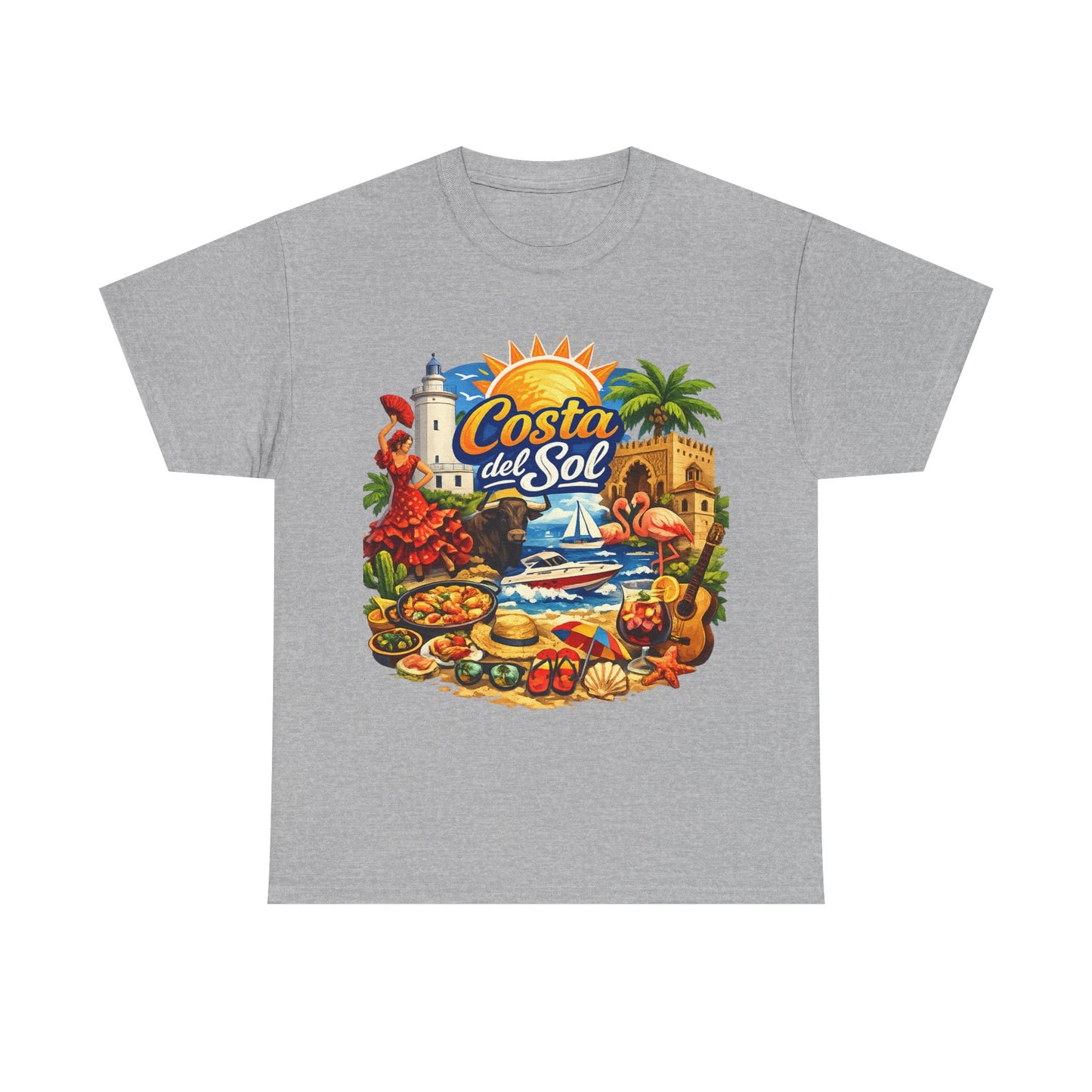 Costa del Sol Beach T-Shirt — Vintage Tropical Vacation Tee