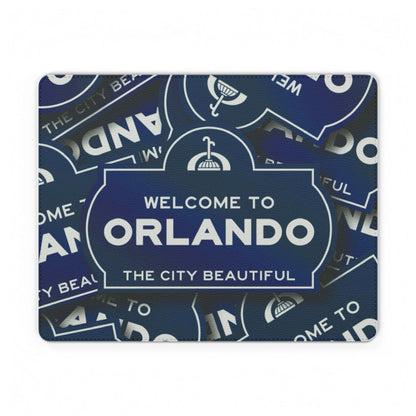 Orlando "Welcome to Orlando" PU Leather Mouse Mat — City Beautiful Desk Pad