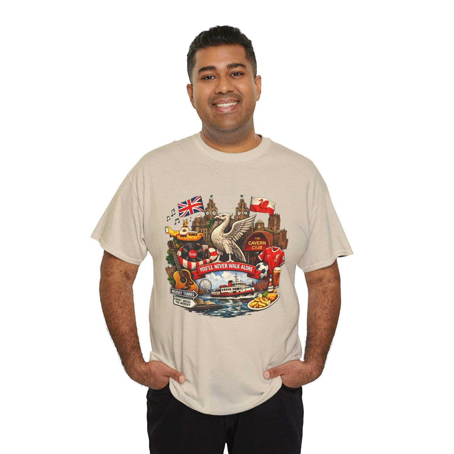Liverpool Landmarks & You'll Never Walk Alone T-Shirt