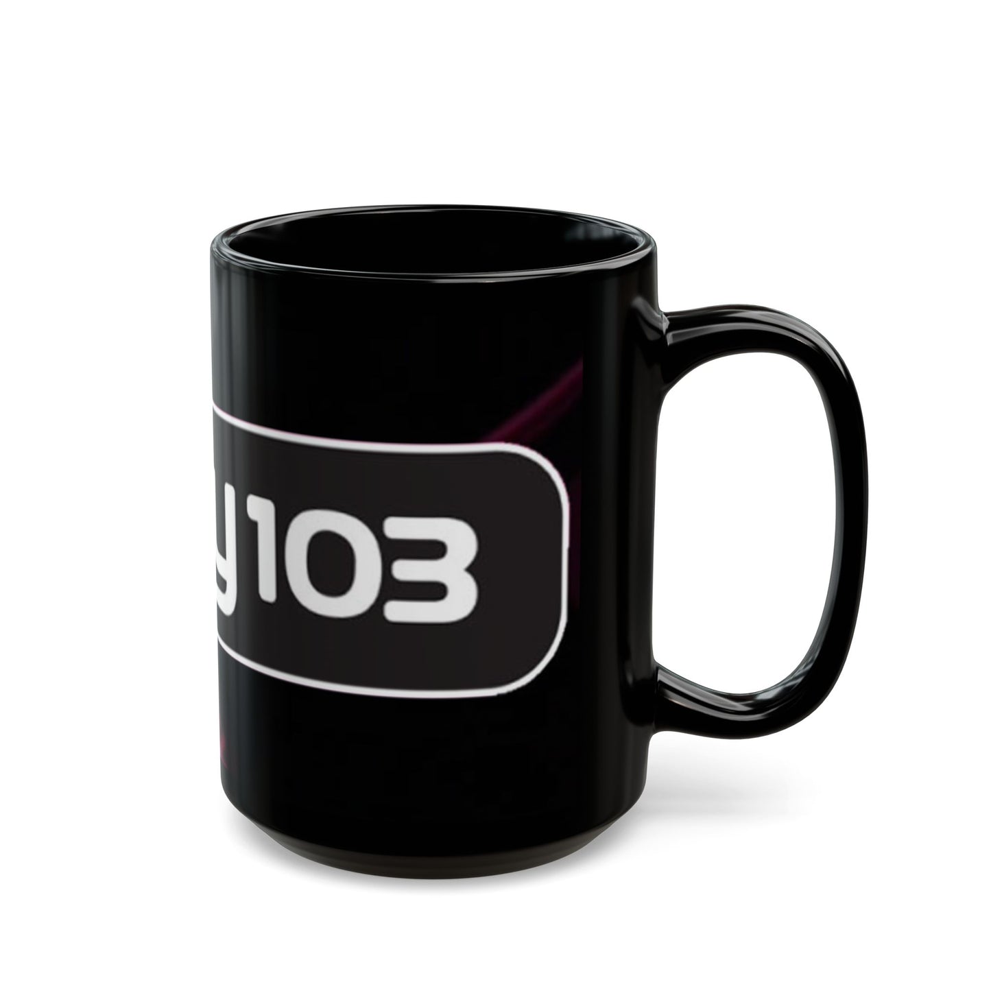Key 103 Black Coffee Mug – Retro Radio Logo 11oz/15oz