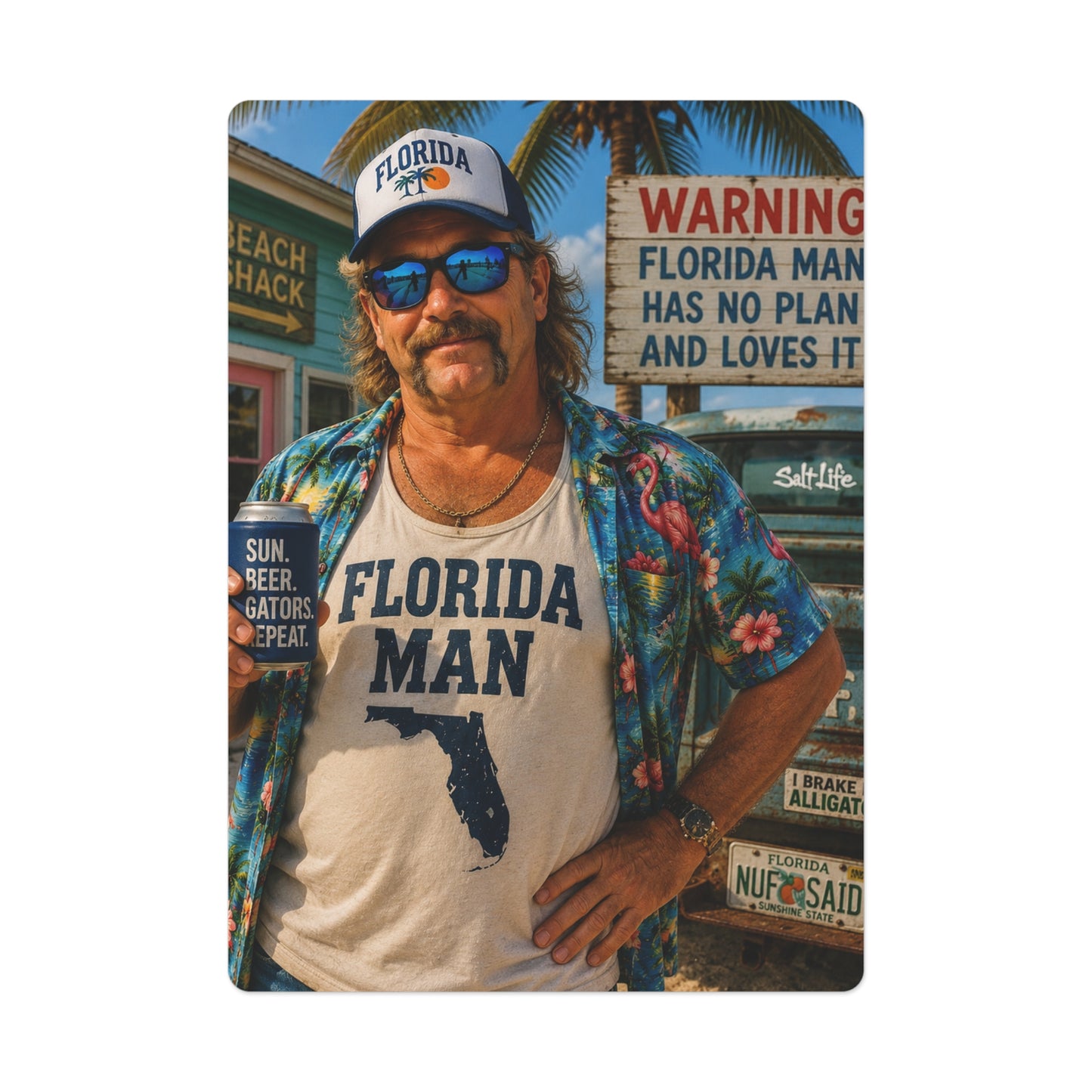 Florida Man Playing / Poker Cards