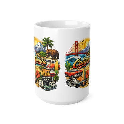 California Scenic Mug — Golden Gate, Surf & Roadtrip Ceramic Coffee Cup (11oz/15oz)