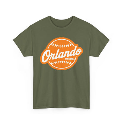 Orlando Baseball Tee — Vintage Orange Baseball Logo T‑Shirt