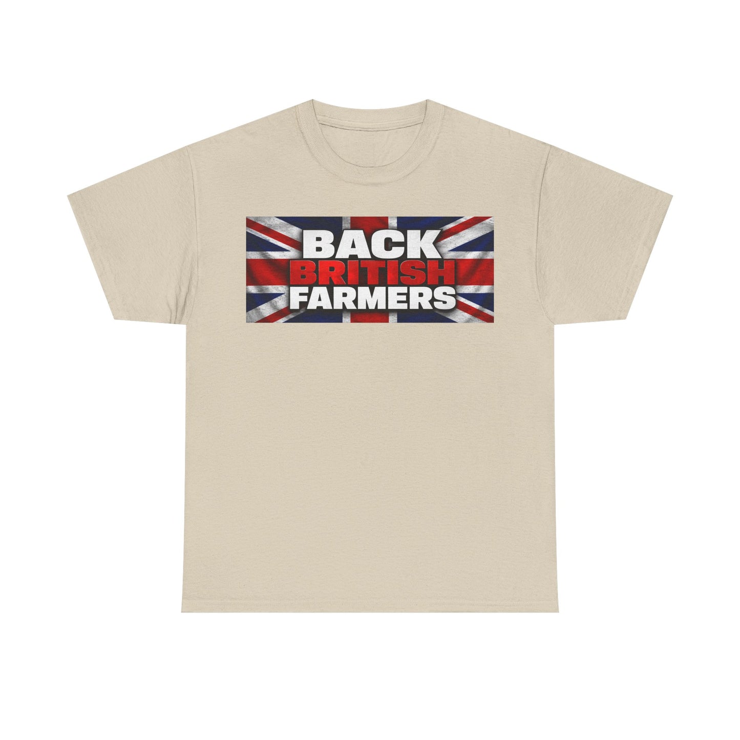 Back British Farmers T-Shirt — Union Jack Support Tee for UK Farmers