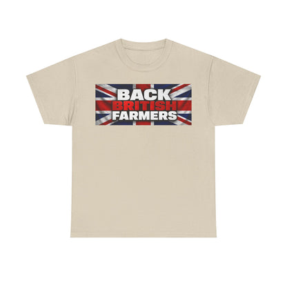 Back British Farmers T-Shirt — Union Jack Support Tee for UK Farmers