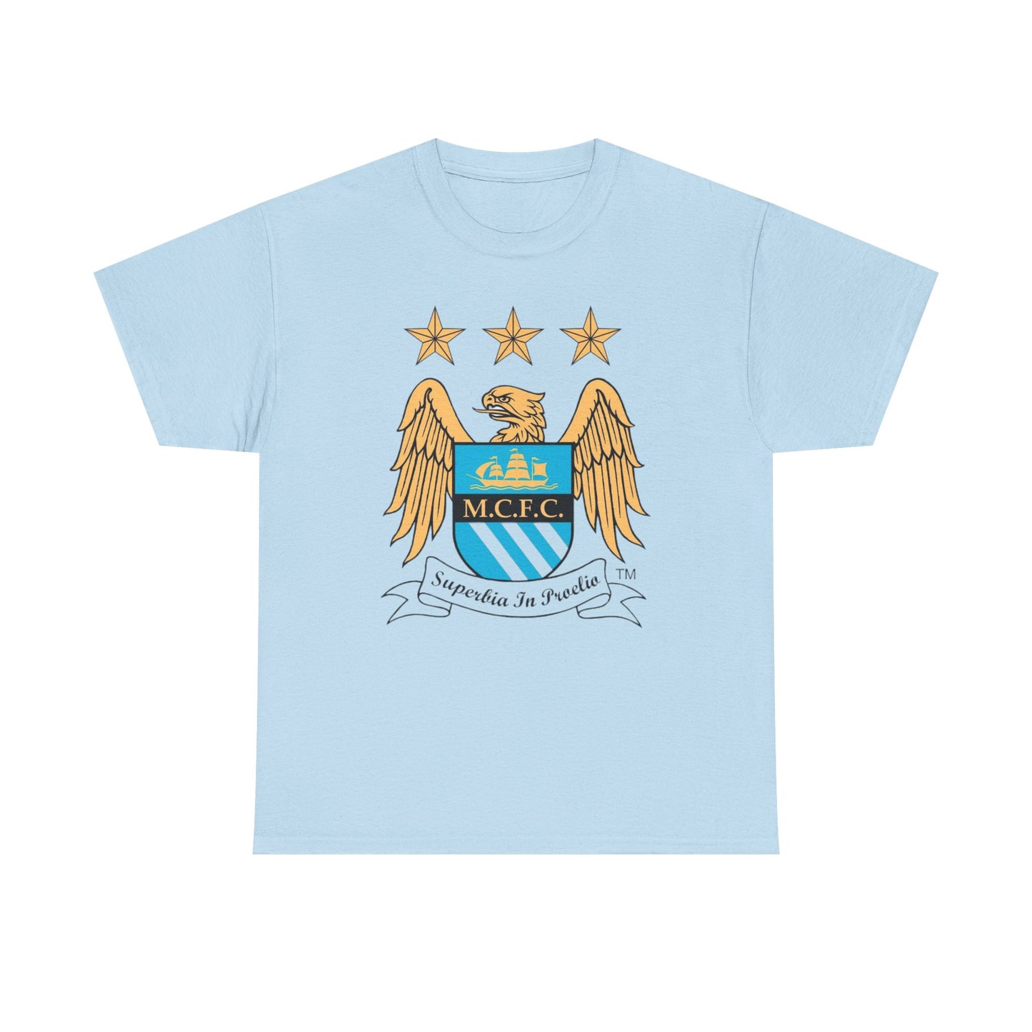 Manchester City Retro Club Crest T‑Shirt — MCFC Vintage Style Club Emblem Tee