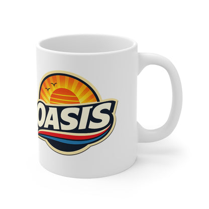 Oasis Sunrise Ceramic Mug — 11oz & 15oz Coffee Cup