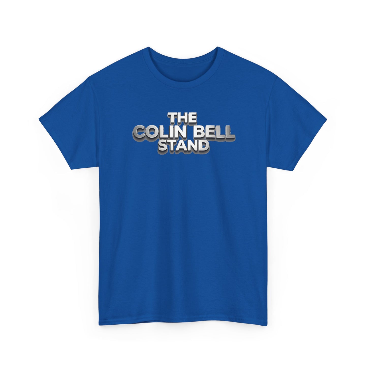 T-Shirt — “The Colin Bell Stand” Retro Chrome Text Tee