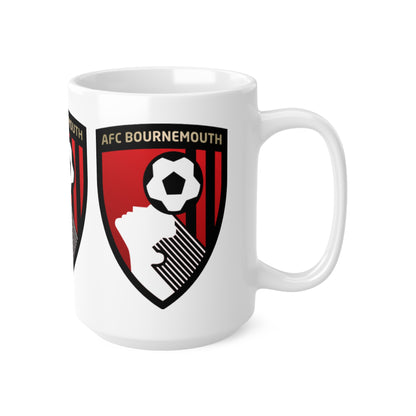 AFC Bournemouth Football Crest Mug, Ceramic Coffee Cup 11oz & 15oz