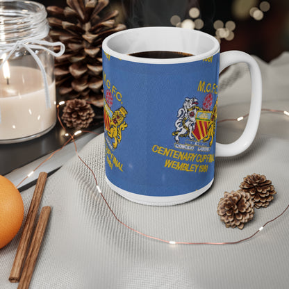 1981 Centenary Cup Final Mug — M.C.F.C. Commemorative Ceramic Coffee Cup (11oz & 15oz)
