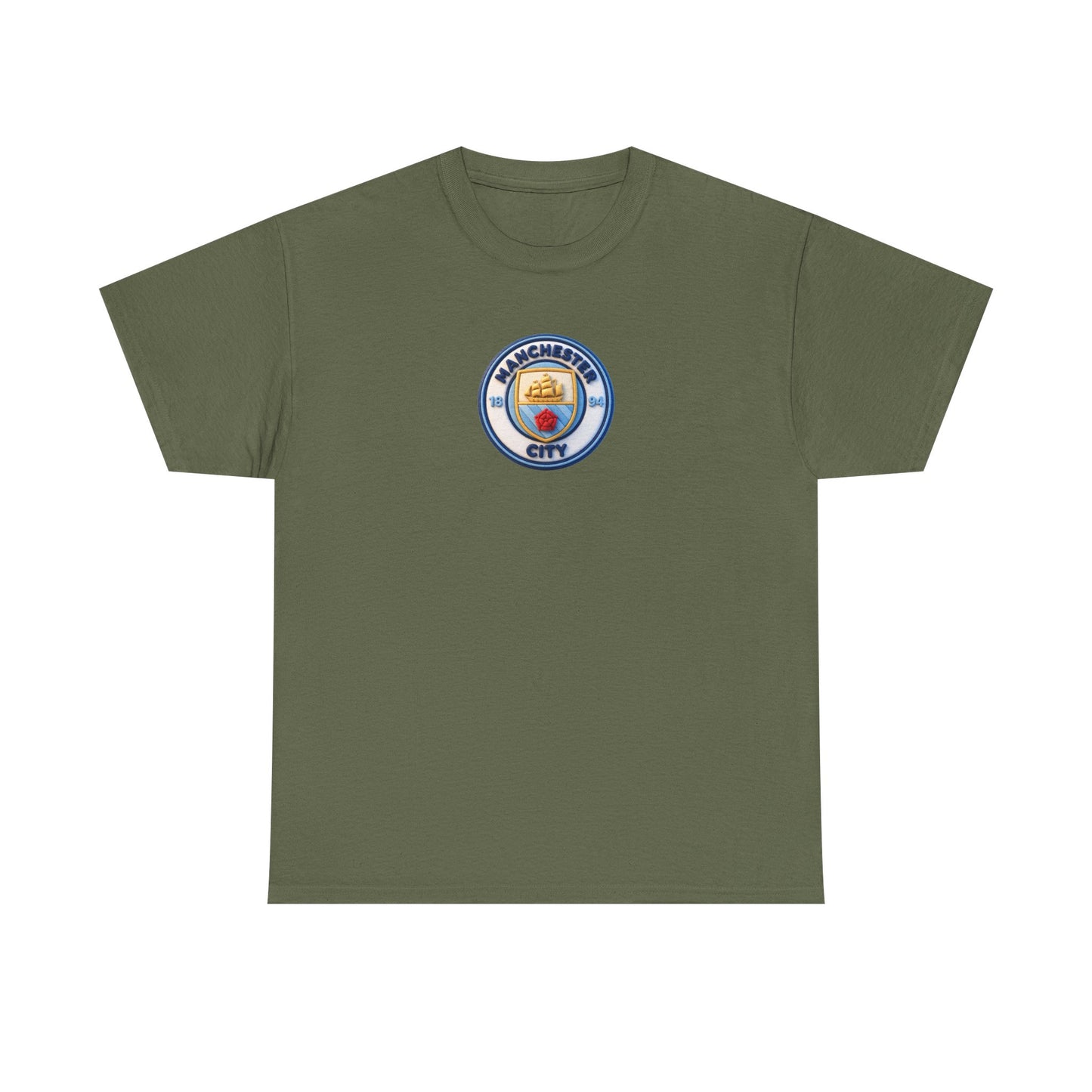Manchester City Crest Unofficial 3D T-Shirt — Minimal Soccer Logo Tee