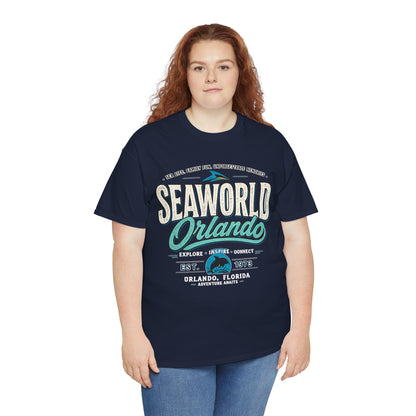 SeaWorld Orlando Graphic Tee — Retro Explore Inspire Connect Vacation Shirt