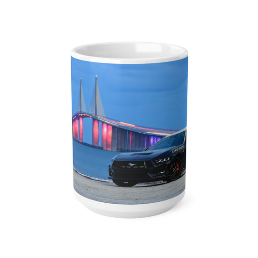 Florida State Trooper Bridge Nightscape Coffee Mug — Colorful Twilight Bridge Ceramic Mug (11oz & 15oz)