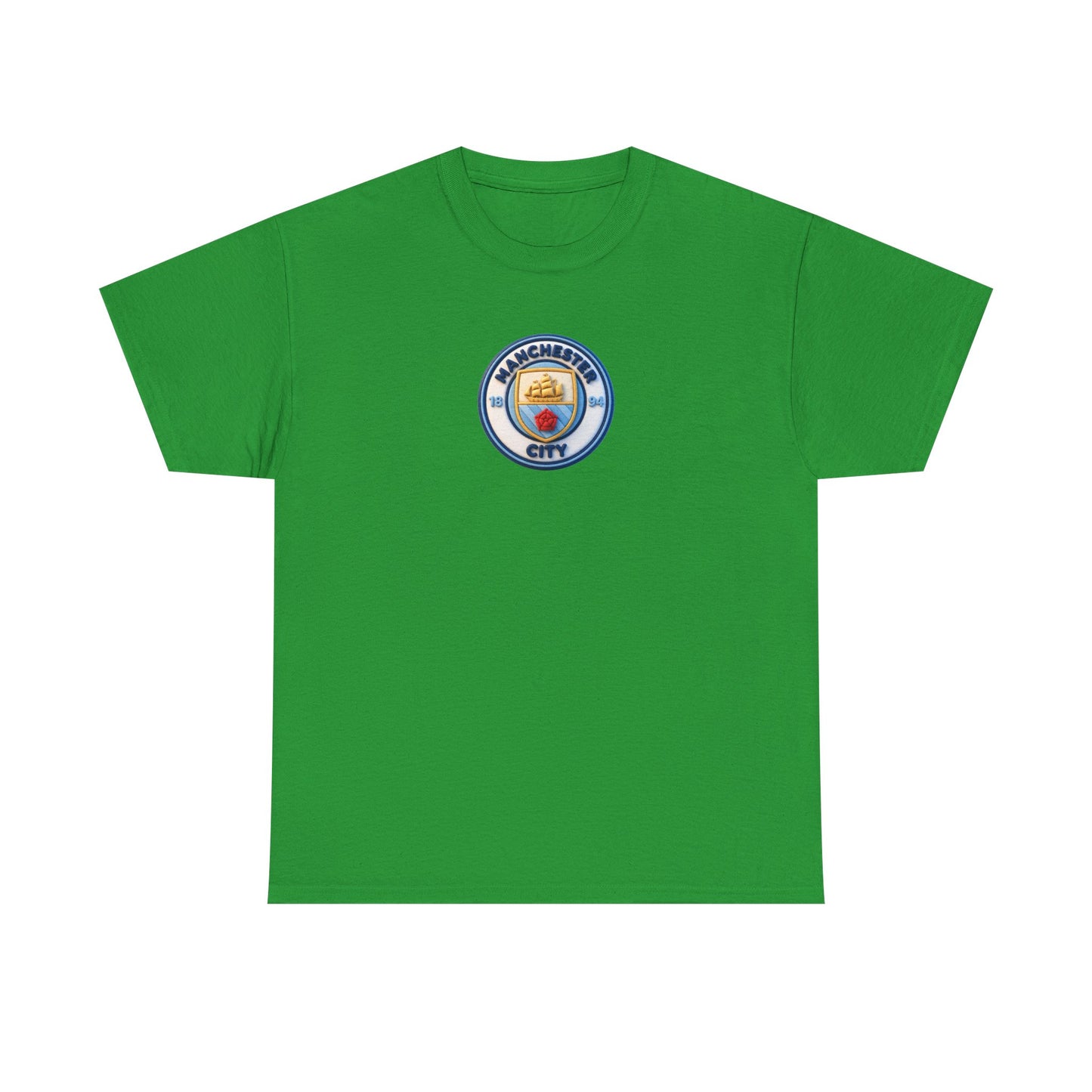 Manchester City Crest Unofficial 3D T-Shirt — Minimal Soccer Logo Tee