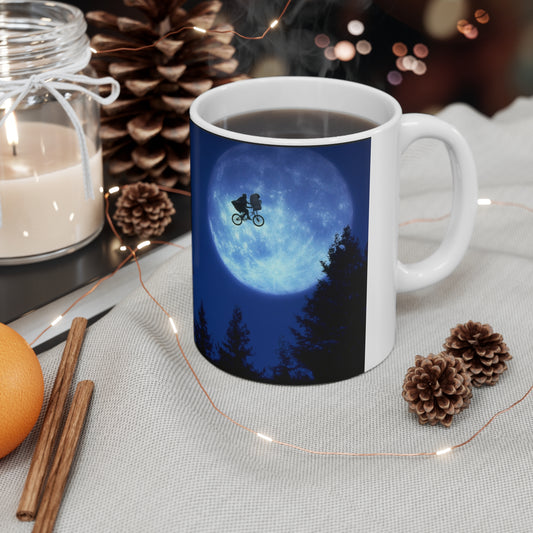 ET Moonlit Bike Ride Ceramic Mug — 11oz & 15oz Coffee Cup
