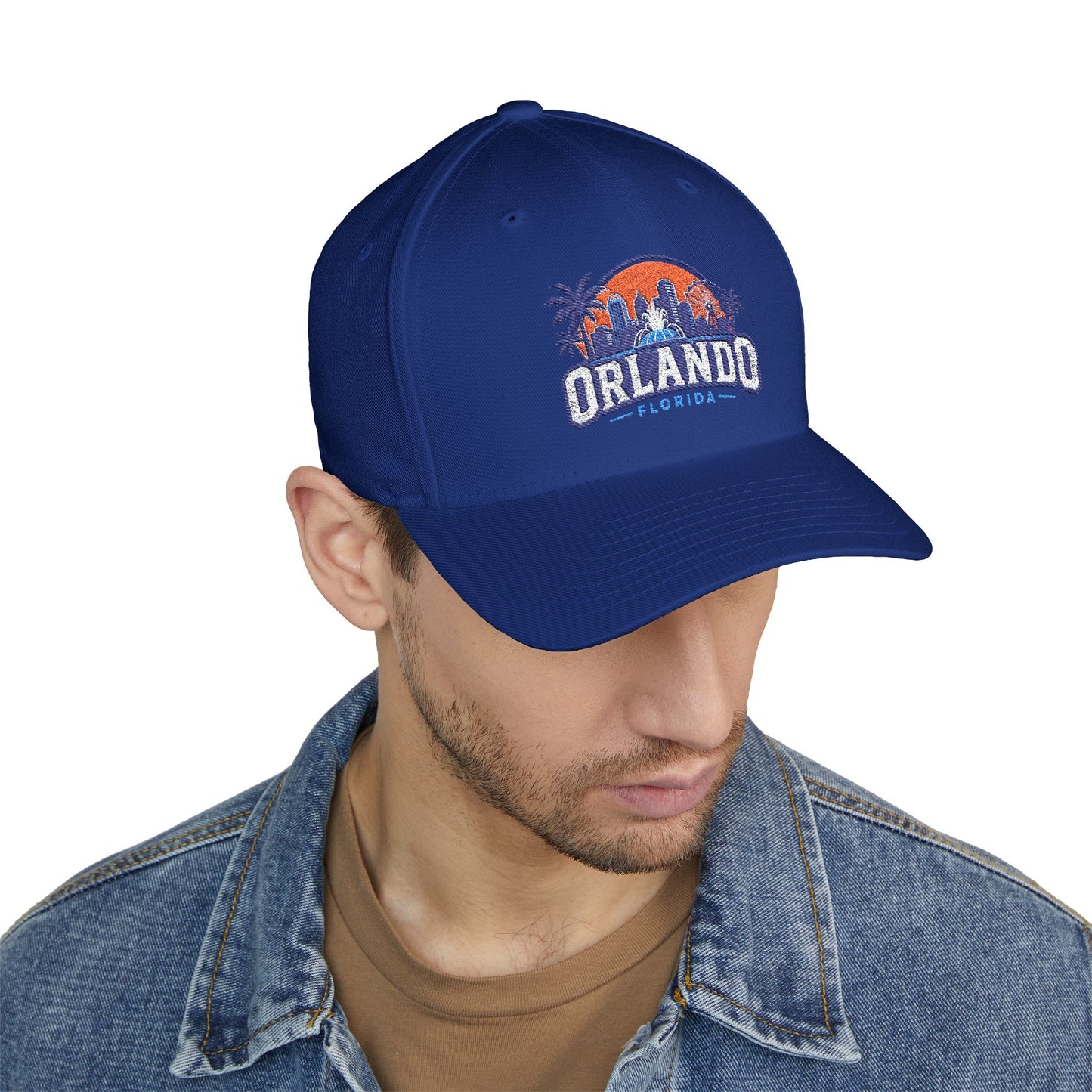 Orlando Florida Embroidered Baseball Cap — Sunset Skyline Hat