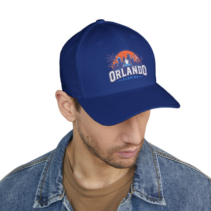 Orlando Florida Embroidered Baseball Cap — Sunset Skyline Hat