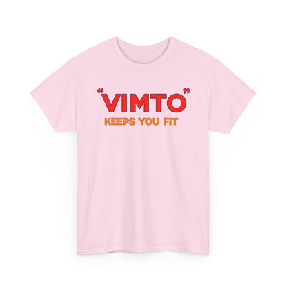 VIMTO "Keeps You Fit" Graphic Tee — Retro Beverage Logo T-Shirt