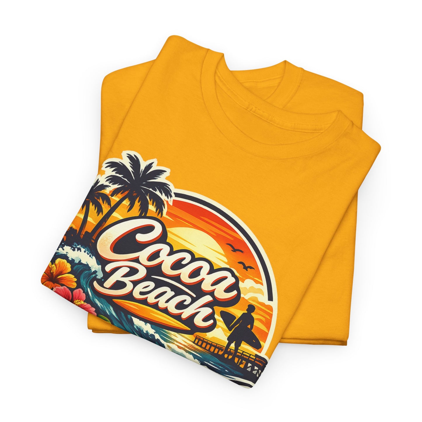 Cocoa Beach Vintage Sunset T-Shirt