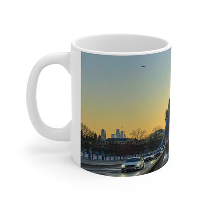 London Tower Bridge Photo Mug – Sunrise Cityscape Ceramic Coffee Cup (11oz, 15oz)