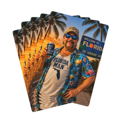 Florida Man Playing / Poker Cards