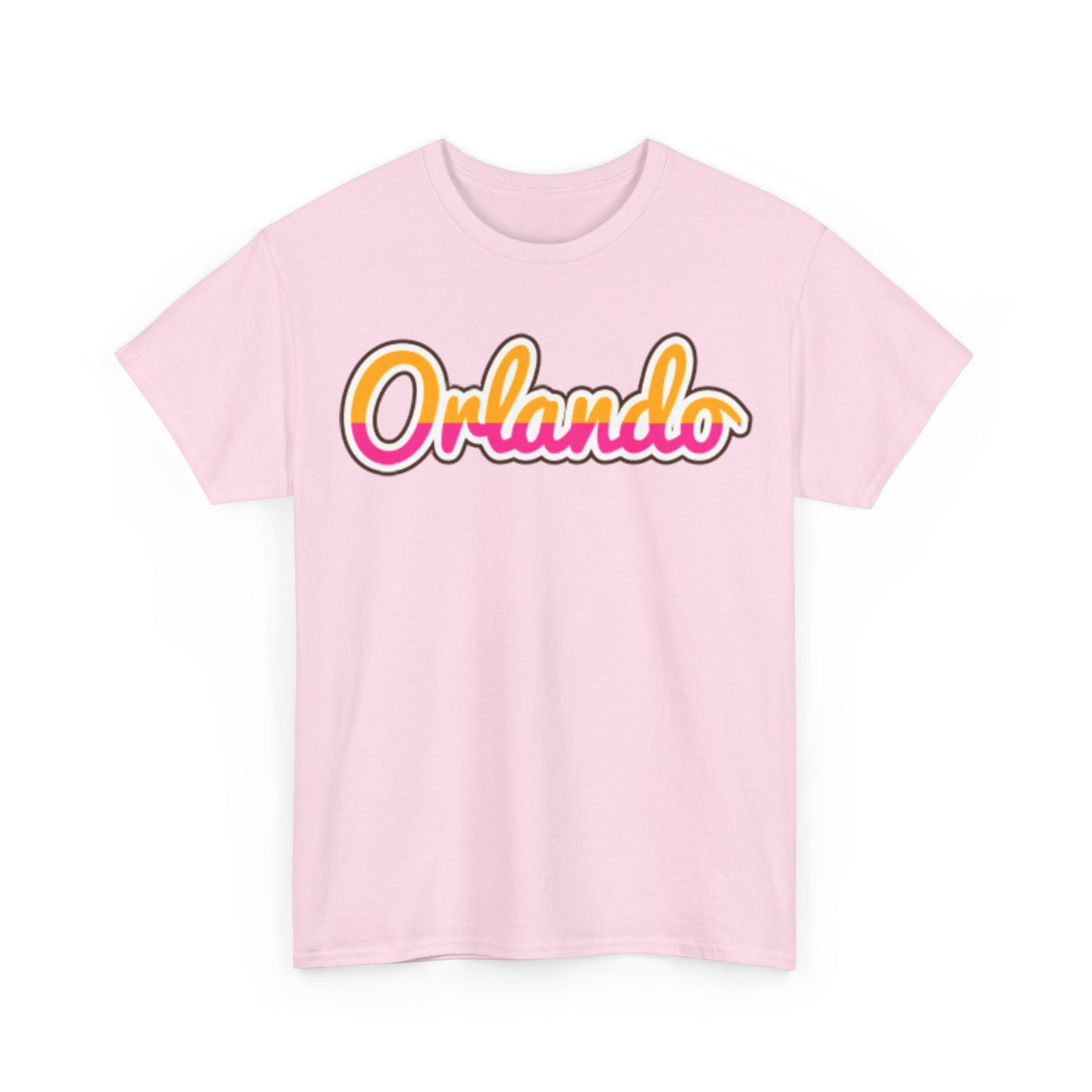 Orlando Retro Script Tee — Vintage Sunset City Souvenir Shirt